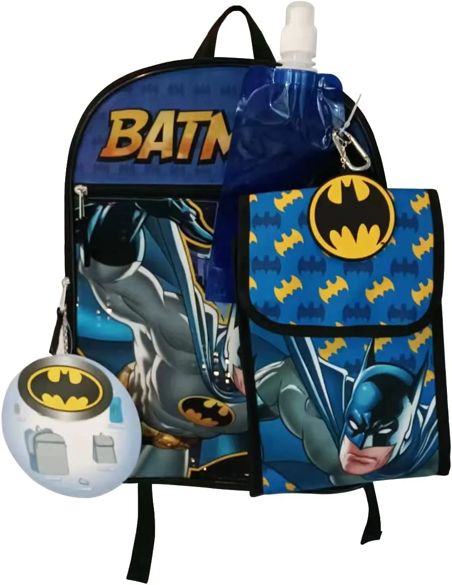 Batman Backpack 5pc Set