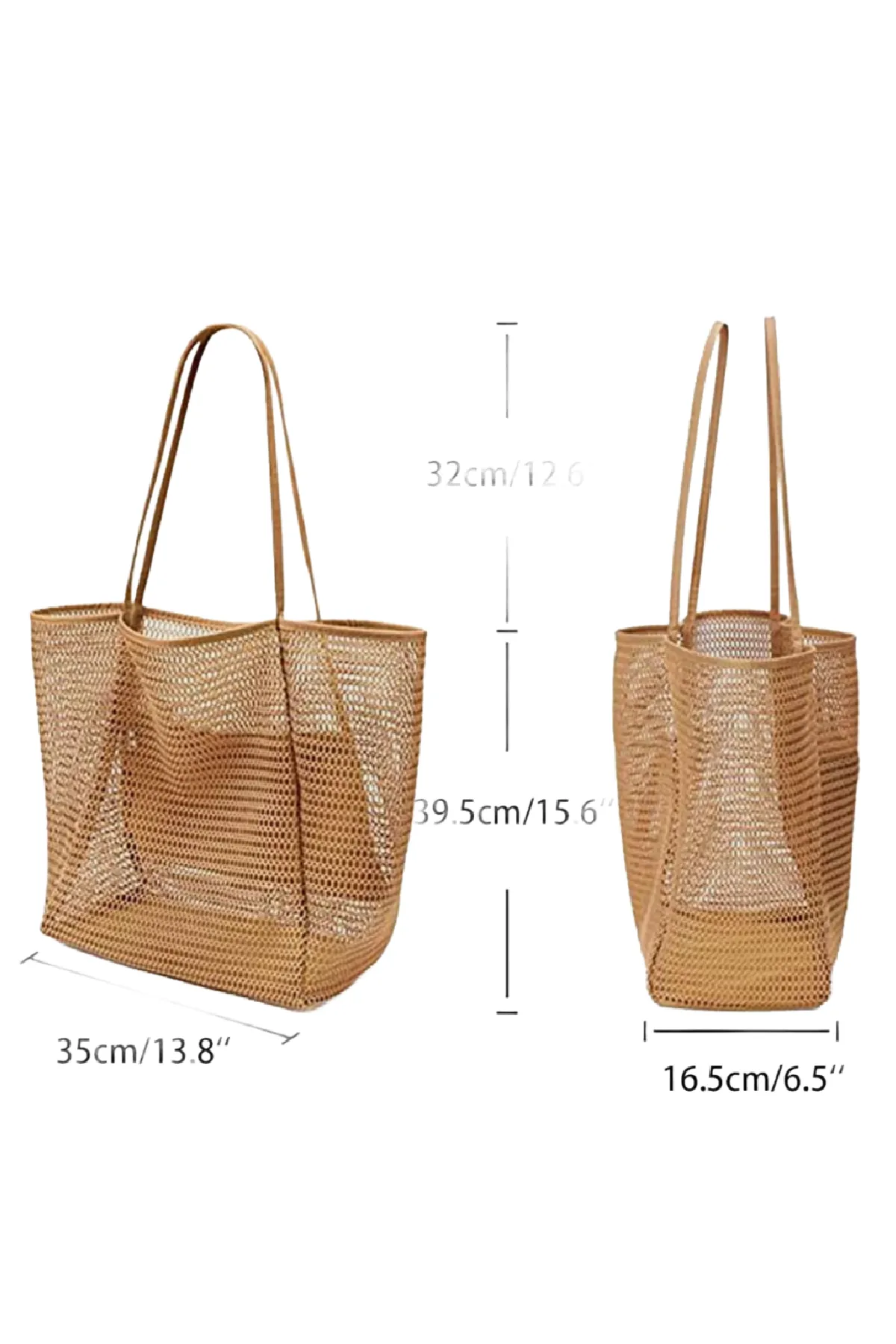 Beach Tote Bag (Khaki Brown)