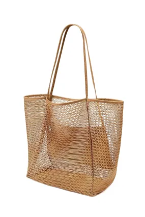 Beach Tote Bag (Khaki Brown)