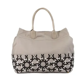 BEIGE LINEN PANAMA WEEKENDER BAG PUTRAJAYA