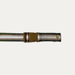 Crossbody/Fanny Pack Strap | Forest Green Copper Metallic Multi-Stripe