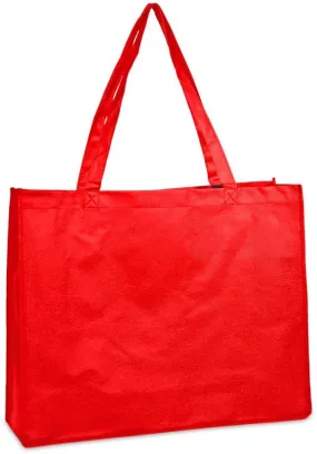 deluxe non-woven tote - red Case of 100