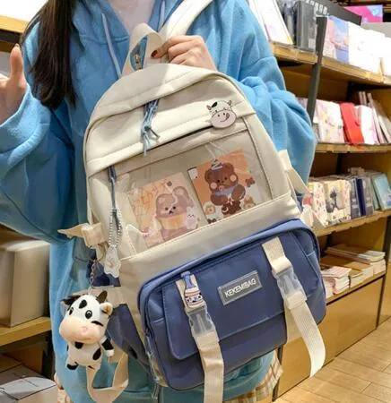 Fresh Sweet Backpack  Summer Early High School Student Schoolbag Campus Outdoor Travel Cute Backpack