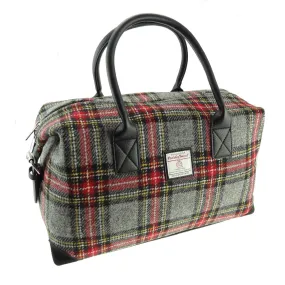 Harris Tweed Holdall Grey/Red Tartan