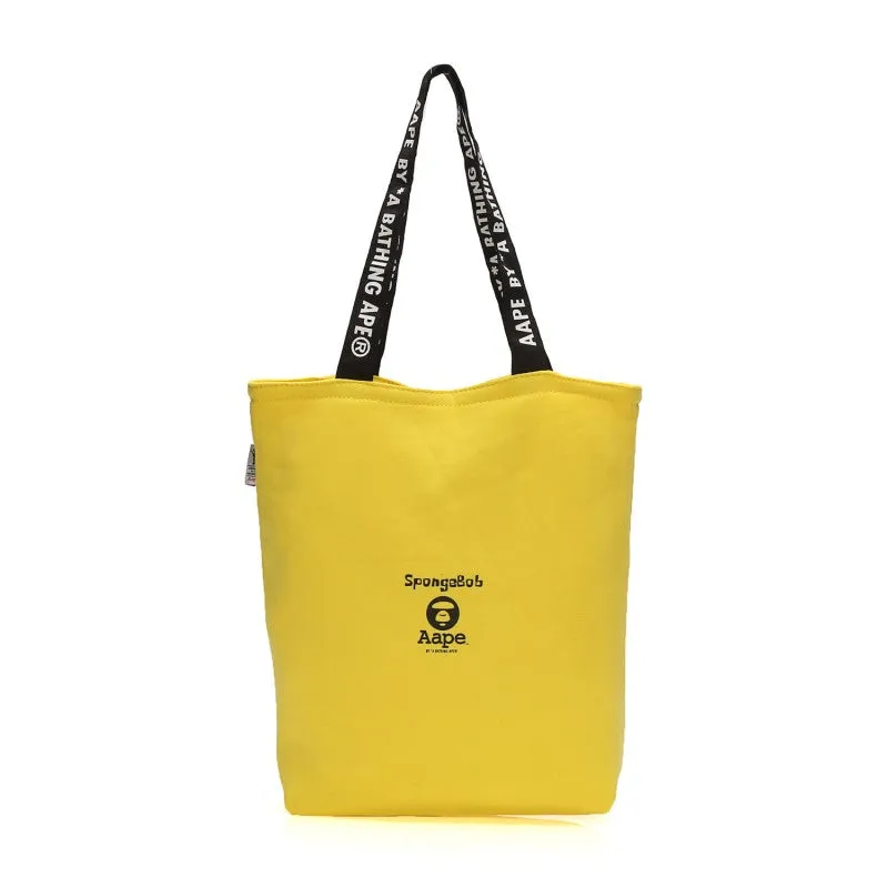 Japanese magazine gift aape X SpongeBob yellow totebag