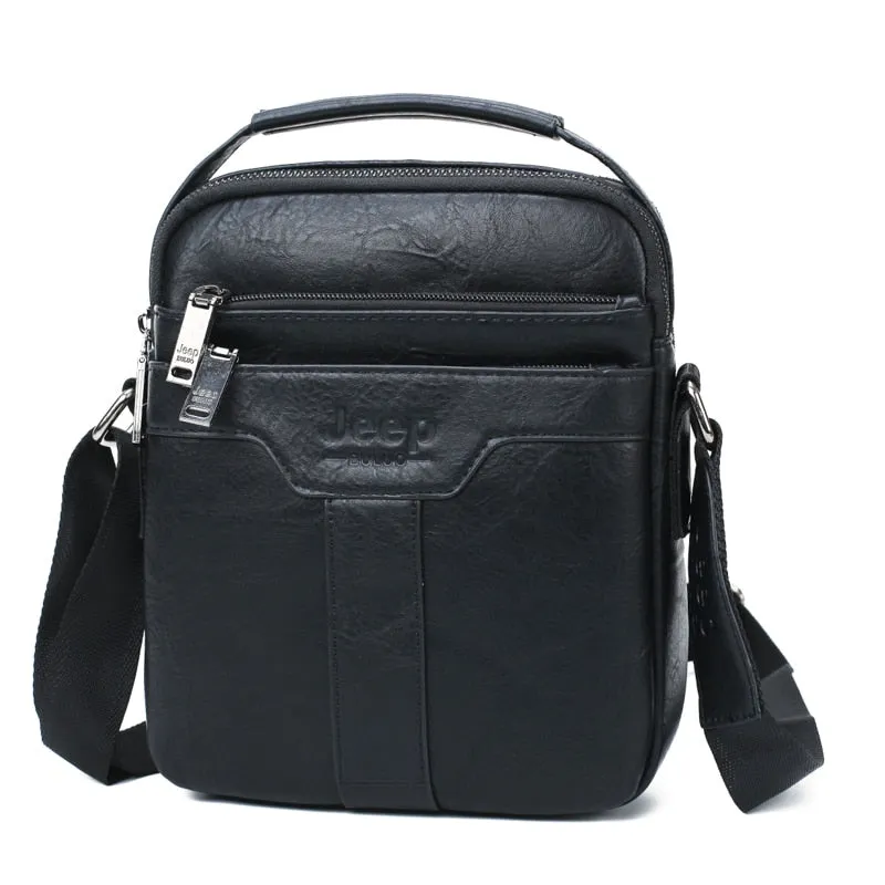 Men Leather Bag 2 piece set Handbags Business Casual Messenger Shoulder Bag Crossbody Male Tote Bags High Quality