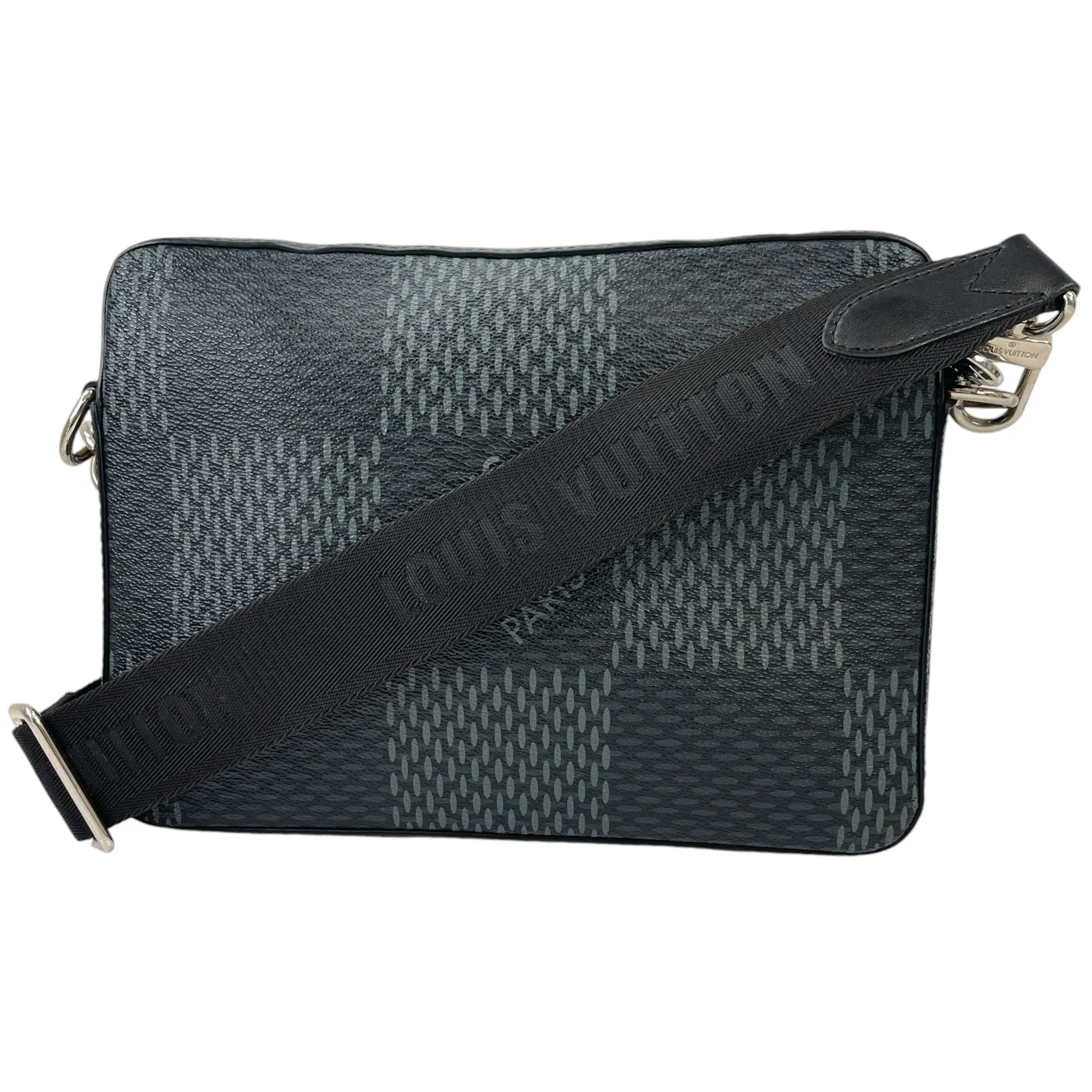 Men's Trio Messenger Damier Messenger Bag Black