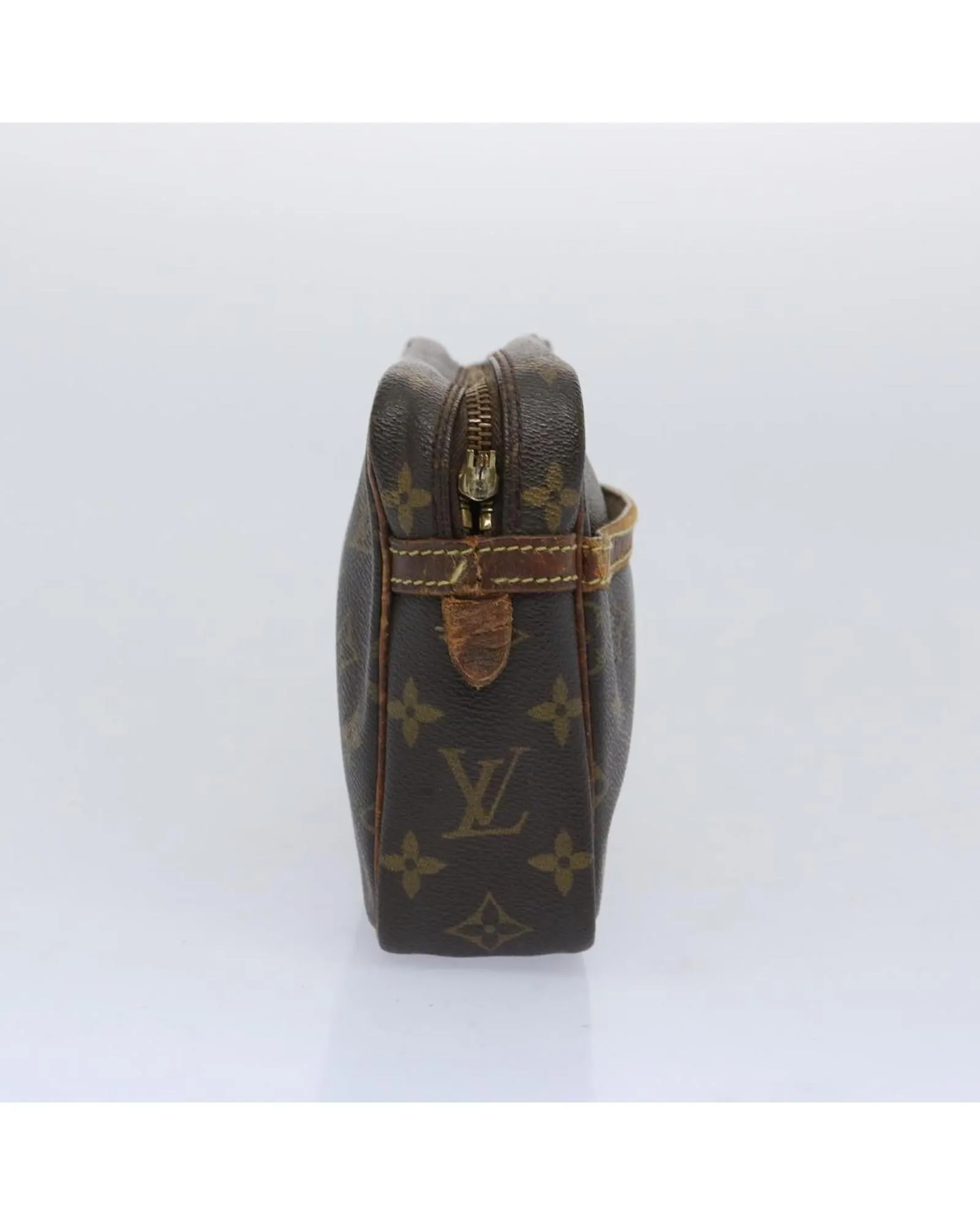 Monogram Canvas Clutch Bag with Authentic LV Stamp