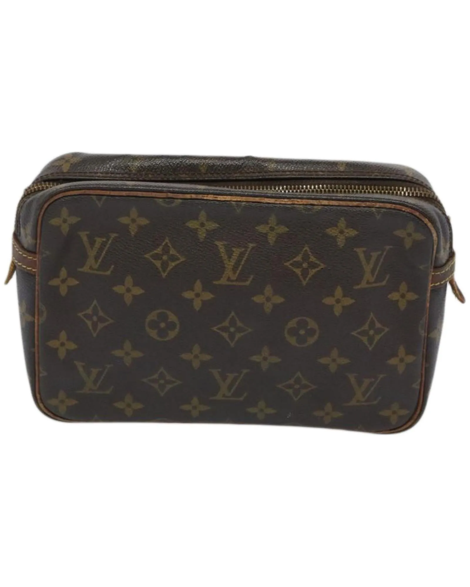 Monogram Canvas Clutch Bag with Authentic LV Stamp