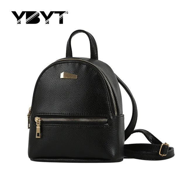 YBYT brand 2016 new small fashion rucksack hotsale women shopping purse ladies joker bookbag travel bag student school backpacks