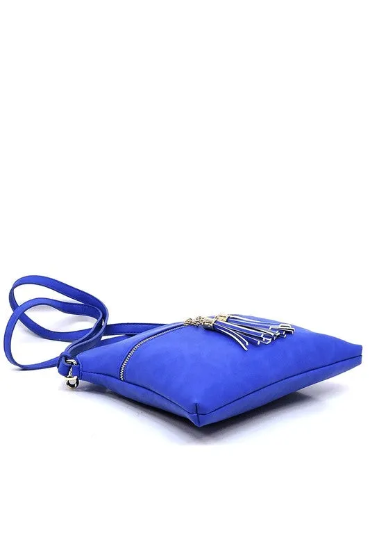 Zip Tassel Crossbody Bag